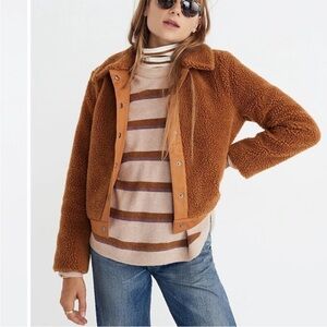 MADEWELL Portland Women's burnt orange Sherpa Jacket